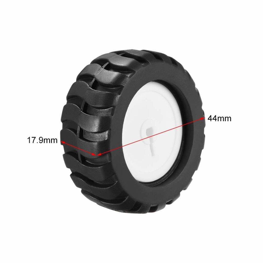 N20 DC Gear Motor Wheel 3PI miniQ Car wheel Tyre - 44mm