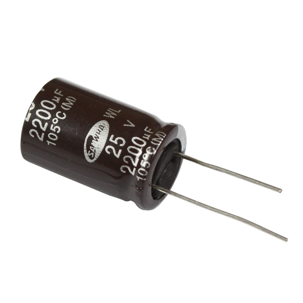 2200uF 25V Electrolytic Capacitor